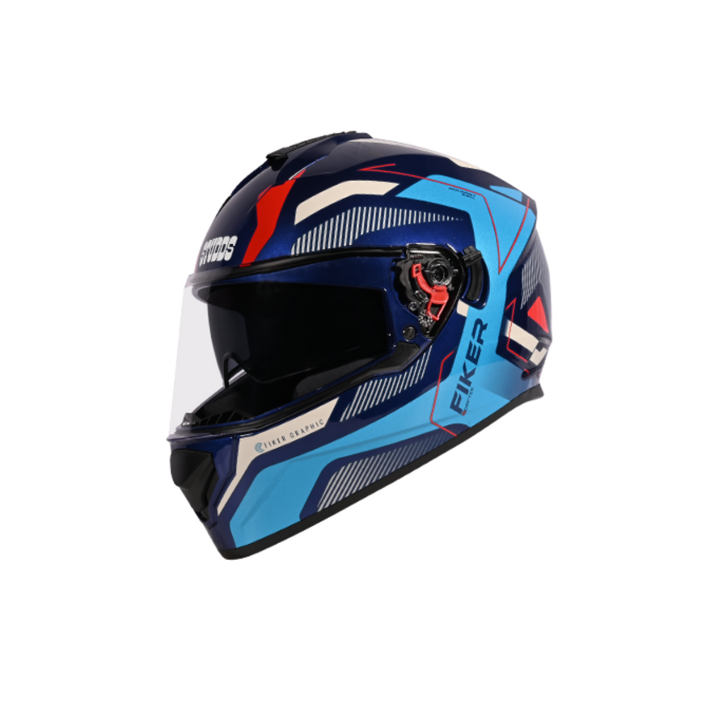 Studds Drifter D5 Fiker Decor - D5 BLUE N1