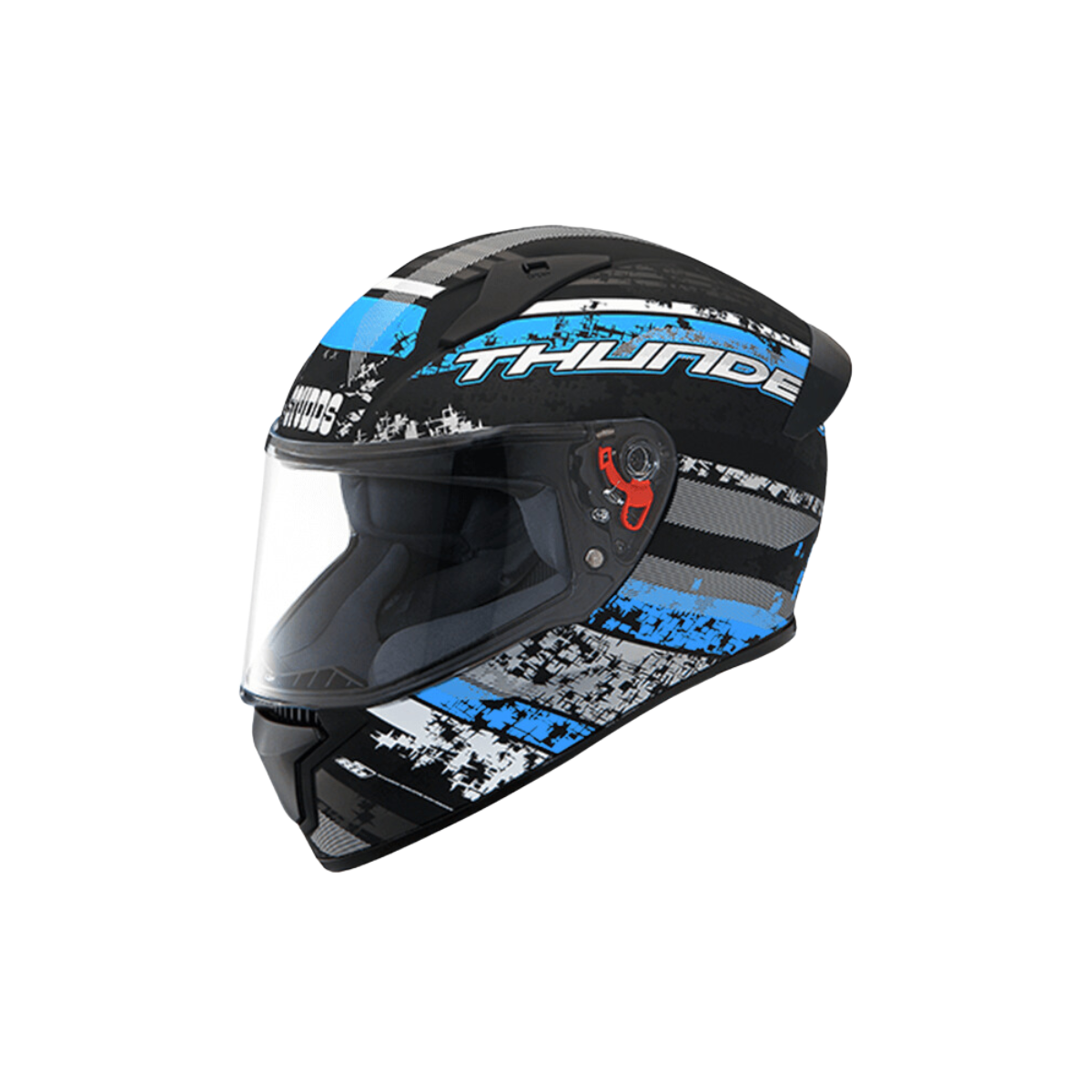 Studds Thunder D1 Decor With Mirror Visor - D1 MATT BLACK N1
