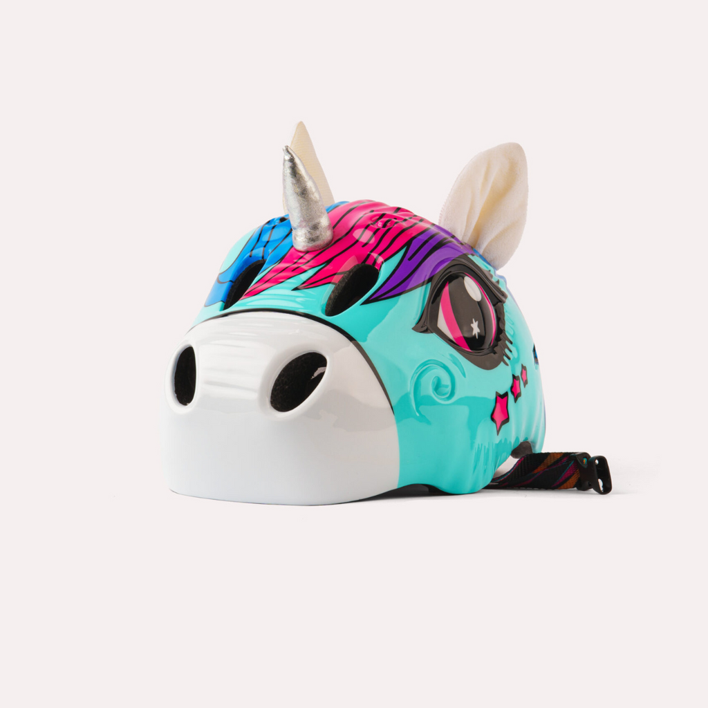 Headzup Rainbow Rider Kids Helmet - Yellow Pink