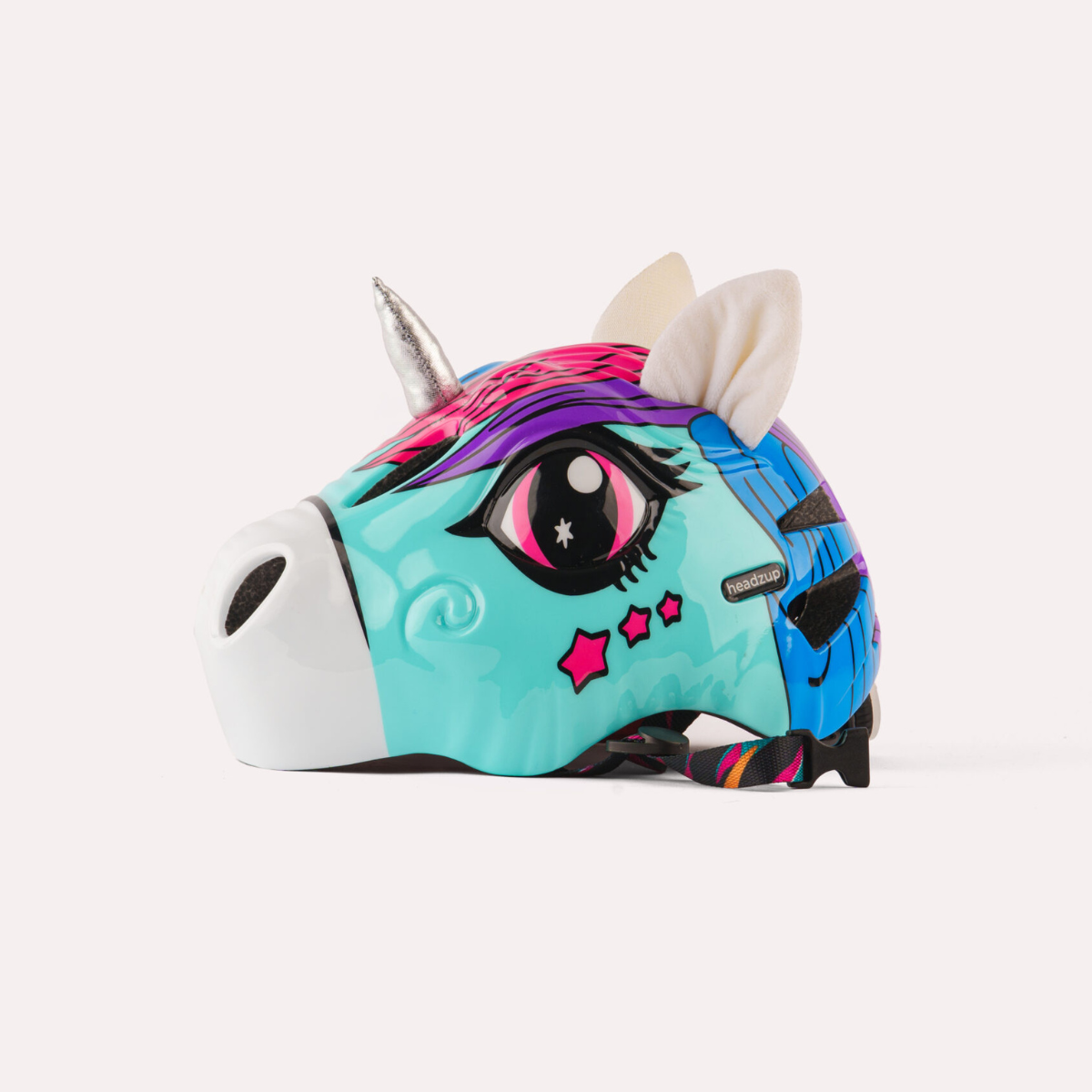 Headzup Rainbow Rider Kids Helmet - Yellow Pink