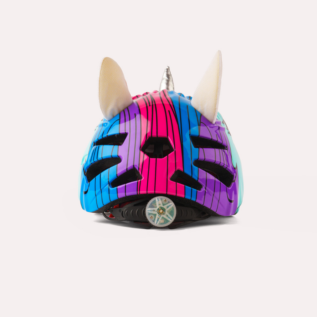 Headzup Rainbow Rider Kids Helmet - Yellow Pink